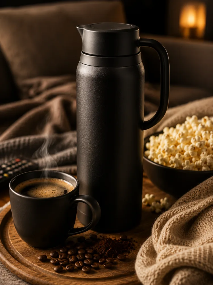 Garrafa de Café para Maratona de Séries