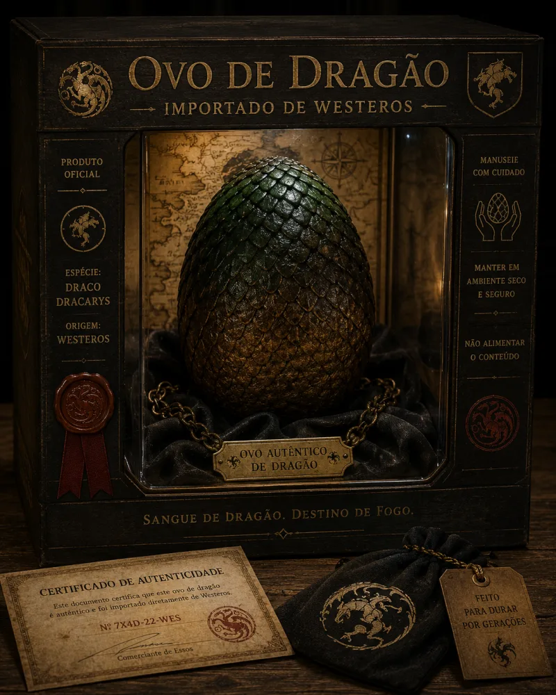 Ovo de Dragão importado de Westeros